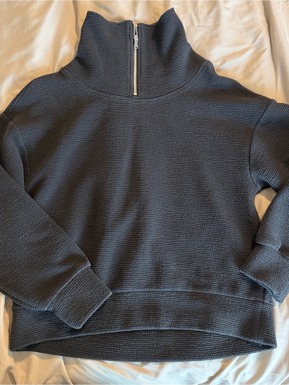 CALIA by Carrie Underwood Elevate Quarter Zip Pullover Sweatshirt Black Size S